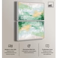 thumbnail image 2 of Art Remedy Dopamine Decor Canvas, 54" x 36", White Frame, Double Green II Set, 2 of 5