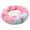 #01 Pink, variant on FNOCHY Round Calming Donut Dog Bed for Medium/Small Dogs, Refillable w/ Removable Washable Cover, For Dogs Up to 45 lbs - Shaggy Plush Long Faux Fur Donut Bed