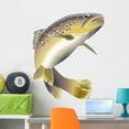 thumbnail image 1 of Wildlife Trout Wall Decal by Wallmonkeys Peel and Stick Graphic (36 in H x 31 in W) WM243333, 1 of 4