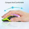 thumbnail image 4 of memzuoix LED Rechargeable Wireless Mouse, 9-Color Gradient RGB Light, 1600 DPI Gaming Mouse with Magnetic Cover, Computer Mouse for Laptop,Desktop,MacBook,Left Right Hand,5 Buttons, 4 of 12