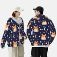 thumbnail image 6 of Easygdp Corgi Lying With Moons And Stars Lightweight Long Sleeve Sun Shirt Sports long-Sleeved Sun Protective Clothing, Quick Drying Breathable - Medium, 6 of 9