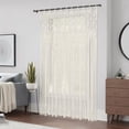 thumbnail image 3 of Bohemian Style White Curtain Macrame Wall Hanging Tapestry Curtains Handmade Wall Decor, 3 of 20