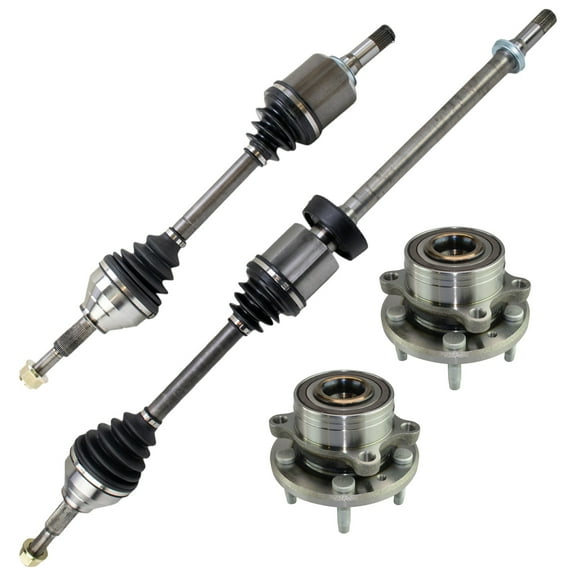 TRQ Wheel Hub Bearings & CV Axles Kit Fits 2011-2014 Ford Explorer PSA27287