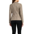 thumbnail image 3 of INSPIRE CHIC Women's Faux Suede Blazer Long Sleeve Lapel Collar Button Jacket L Desert Tan, 3 of 6
