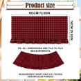 thumbnail image 3 of Desk Skirt,Wine Gingham Wrap Around Ruffled Table Skirts,Reusable Draped Table Cover with Ruffle,72x29.9 Inch Soft Fabric Rustic Tablecloth,Tablecloths for Kitchen,Dining Room Party,Counter Decor, 3 of 4