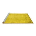 thumbnail image 2 of Ahgly Company Machine Washable Indoor Rectangle Abstract Yellow Contemporary Area Rugs, 2' x 3', 2 of 4