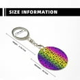 thumbnail image 3 of Naloa Animal Paw Rainbow Print Round Keychain Keychain Key Ring, Key Tag, Key Chain Bulk for Gift Accessories (Round), 3 of 7