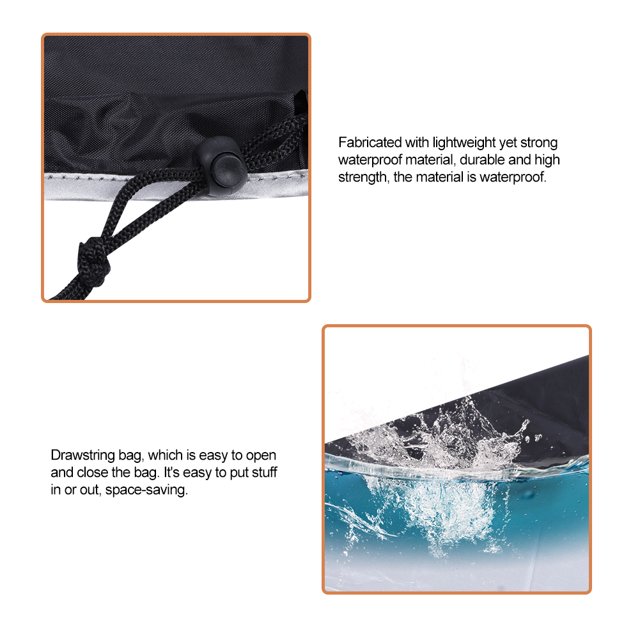 Bolsa de almacenamiento de artículos diversos, bolsa de almacenamiento portátil para exteriores con cordón de 90 cm, suministros de natación, ultra sensible