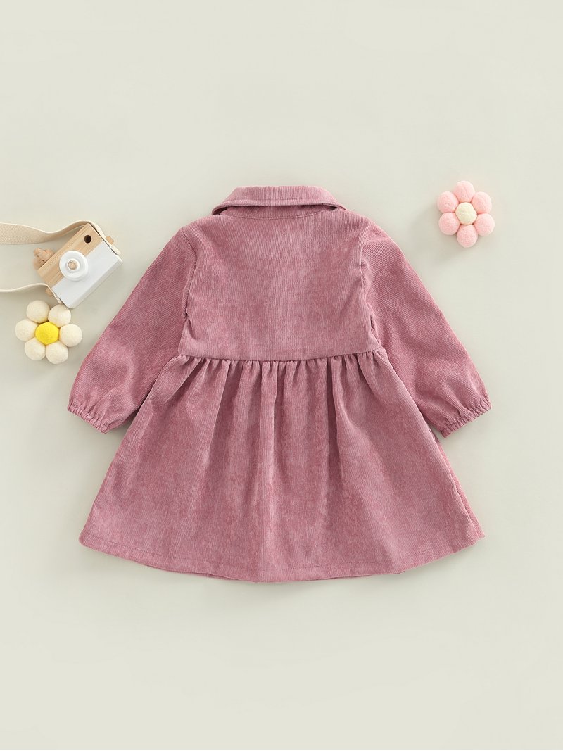 girls corduroy shirt dress Girl Pink Touch Corduroy Puff Sleeve Shirt Dress by Janie and Jack