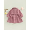 thumbnail image 4 of Toddler Girls Casual Dresses Long Sleeve Button-Down A-line Dress 1-6 Years, 4 of 7