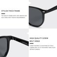thumbnail image 4 of Gafas de sol polarizadas hexagonales VANLINKER negras para mujer, 4 of 5