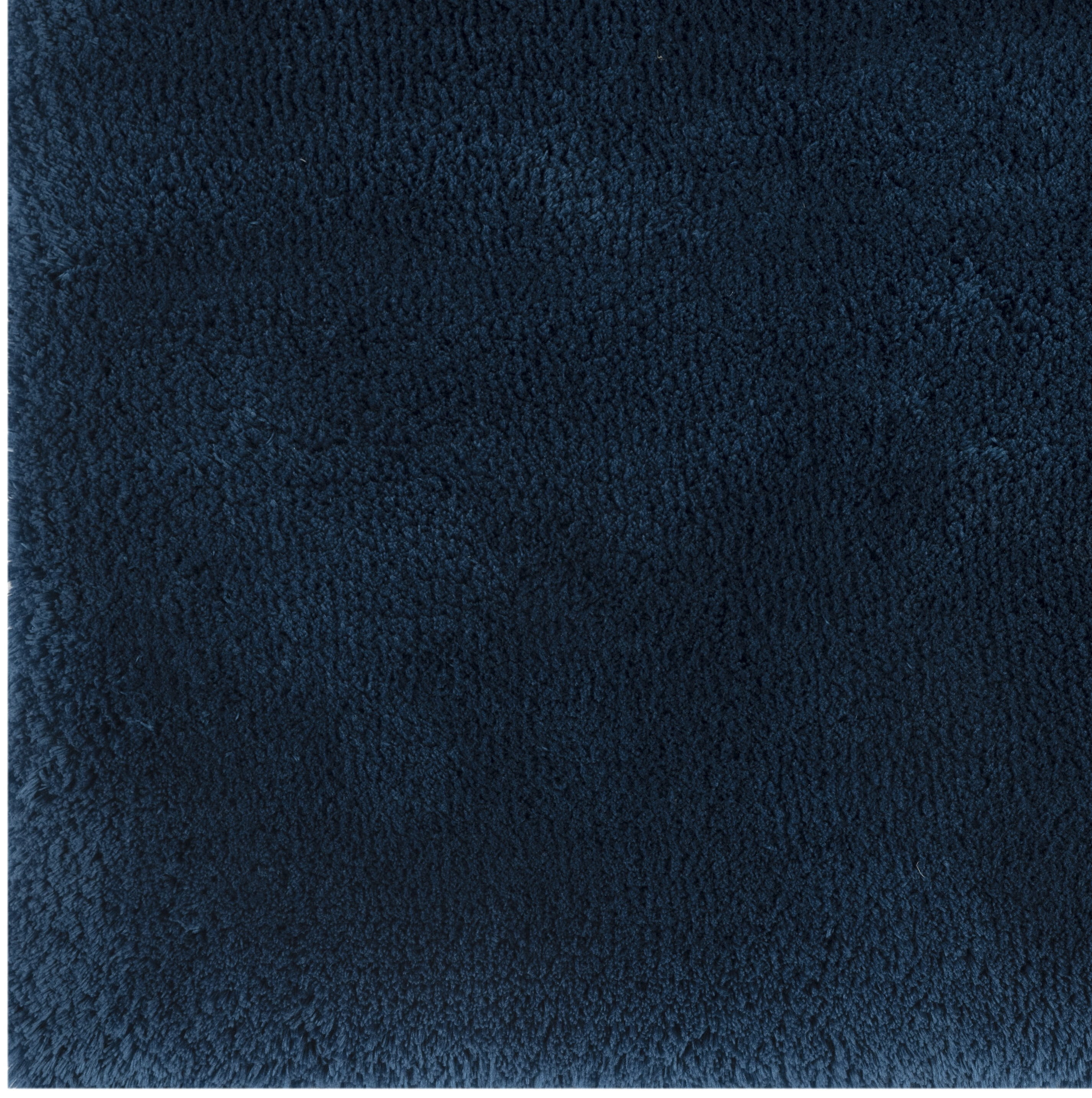 Hotel Style Blue Micro-Polyester 21" x 34" Bath Rug