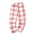 thumbnail image 5 of Stamzod Flannel Pajama Pants Women Fashion Plaid Warm Winter Lounge Pants Comfy Fuzzy Fleece Sleepwear for Women with Pockets, 5 of 9