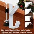 thumbnail image 4 of Adjustable, No-Drill Mantel Stocking Hanger - 2-in-1 Garland & Christmas Stocking, 4 Pcs, Black Metal, 4 of 14
