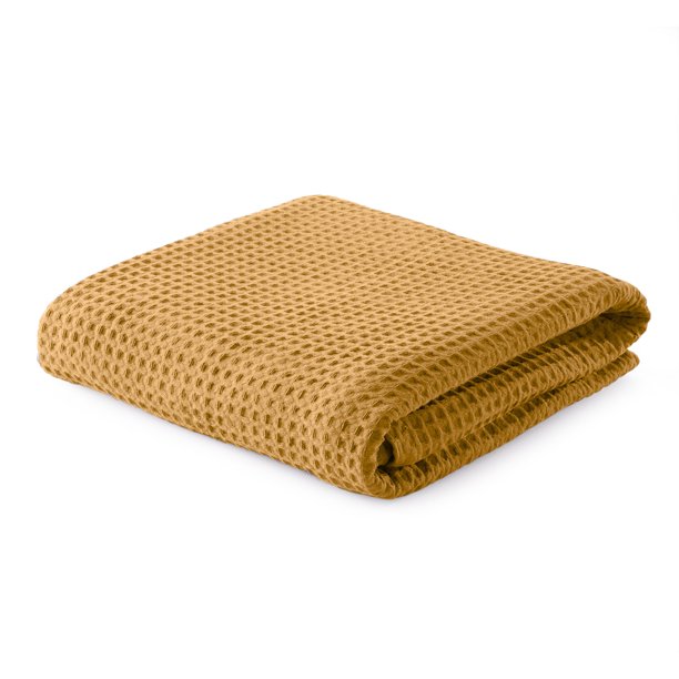Great Bay Home Cotton Super Soft AllSeason Waffle Weave Knit Blanket