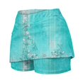 thumbnail image 4 of GiLiling Girls Casual Skort Floral Print Mini Skirt Elastic Waist with Built-in Shorts Lightweight Active Skirt for Daily and Play (Light Blue, 6-7 Years), 4 of 6