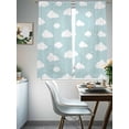 thumbnail image 4 of Clouds Sheer Curtains 63 Inch Length 2 Panels Set, Cartoon Blue Sky Minimalist Aesthetic Voile Window Treatment Rod Pocket Curtains Sheers Drapes for Bedroom/Living Room/Kitchen 52x"63"x2, 4 of 7