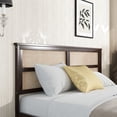 thumbnail image 4 of Leumius King Size Bed Frame with Rattan Headboard, Two Storage Drawers, Rubber Wood Bed with Enhanced Support Slats and Feet for Teens and Adults Espresso, 4 of 9