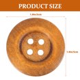 thumbnail image 4 of BESTOYARD 10Pcs Coffee Wooden Buttons Solid 4 Holes Round Style for Knitting and Sewing, 4 of 6