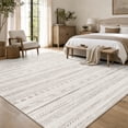 thumbnail image 3 of VUNATE 5'x7' Area Rugs for Living Room Washable Rugs Boho Moroccan Area Rug Soft Neutral Geometric Bohemian Carpet Distressed Indoor Rug for Bedroom Dining Room Office Foldable Nonslip Rug Coffee, 3 of 7