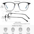 thumbnail image 5 of KANASTAL Anti Blue Light Glasses Men Metal Half Rim Computer Reading Gaming Glasses Blue Light Blocking Anti Fatigue for Digital Screen Black Frame, 5 of 5