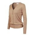 thumbnail image 3 of Made by Olivia Women's Classic Button Down Long Sleeve V-Neck Soft Knit Sweater Cardigan, 3 of 7