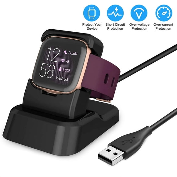 EIGTHTAIL Charger Cable Fit for Fitbit Versa 2 Power Charging Dock Smart Watch USB 3.9ft Cable Replacement Charging Stand Station Base Accessories Compatible with Fitbit Versa 2