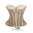 thumbnail image 3 of Feancey Boned Corset Tops for Women Mesh Overbust Corsets Strapless Lace Up Bustier Top Built In Bra Waist Cincher Halloween Costumes Silver XXXL, 3 of 4