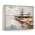 thumbnail image 2 of Designart "Memories of the Weathered Pier I" Landscapes Floater Framed Wall Art Living Room, 2 of 7