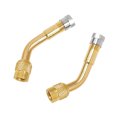 thumbnail image 2 of 2-Pack Angled Brass Car Motorcycle Scooter Bike Universal Valve Stem Extension Adapter, 2 of 8