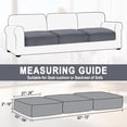 thumbnail image 2 of Couch Covers, 3 Pieces Couch Cushion Cover Velvet, Seat Cushion Cover, Stretch Sofa Covers, Separate Sectional Sofa Slipcovers, Furniture Protector(3-Seater or Backrest, Dark Grey), 2 of 6