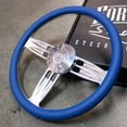 thumbnail image 1 of 14" Polished Blue 1/2 Wrap Steering Wheel w/ Horn Button 5-Hole", 1 of 5