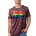 thumbnail image 1 of CafePress - Sequin Pride Flag Men's Deluxe T Shirt - Mens Tri-blend T-Shirt, 1 of 1