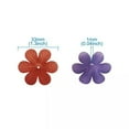 thumbnail image 2 of U8MO Colorful Transparent Acrylic Flower Bead Frosted Big Size Loose Bead Caps 33x8mm-Mixed Color, 50pcs, 2 of 9