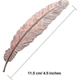 thumbnail image 3 of 8 Pieces Metal Feather Bookmarks Assorted Metal Bookmark Feather Shape Book Gift, 3 of 5