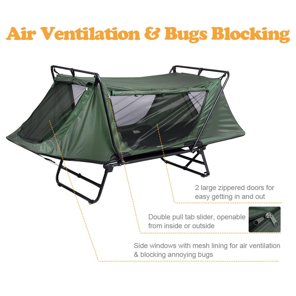 Single Tent Cot Folding Portable Waterproof Camping Hiking Bed