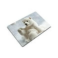 thumbnail image 3 of MKHERT Funny Polar Bear Playing Snowball Animal Doormat Rug Home Decor Floor Mat Bath Mat 23.6x15.7 inch, 3 of 3