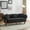 Black, variant on Christopher Knight Home Modern Minimalist 3-Seater Sofa, Rounded Arms, Solid Wood Frame, Beige