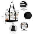 thumbnail image 2 of FORMRS Canvas Laptop Tote Bag for Women with 15.6" Computer Compartments Shoulder Handbag, Beige Snow Houses, 2 of 7