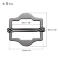 thumbnail image 2 of 8Pack Metal Adjuster Slide Buckles, 30mm Webbing Strap Roller Pin Clip (Black), 2 of 6
