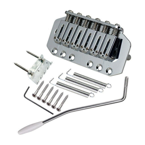 Pieza de repuesto para puente de trémolo de guitarra de 89 mm para guitarra eléctrica, fácil de instalar plata