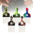 thumbnail image 6 of Huhudde Metal Pick Comb Afro Comb Metal Hair Comb Hair Styling Comb Stainless Steel Hair Pick Hairdressing Styling Tool, 6 of 15
