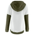 thumbnail image 5 of Puntoco Mujeres Casual Pullover Patchwork Botón Abajo Sudaderas Con Cordón Manga Larga Con Capucha Bolsillo Blusa tops Sudaderas Puntoco Puntoco-7137, 5 of 5