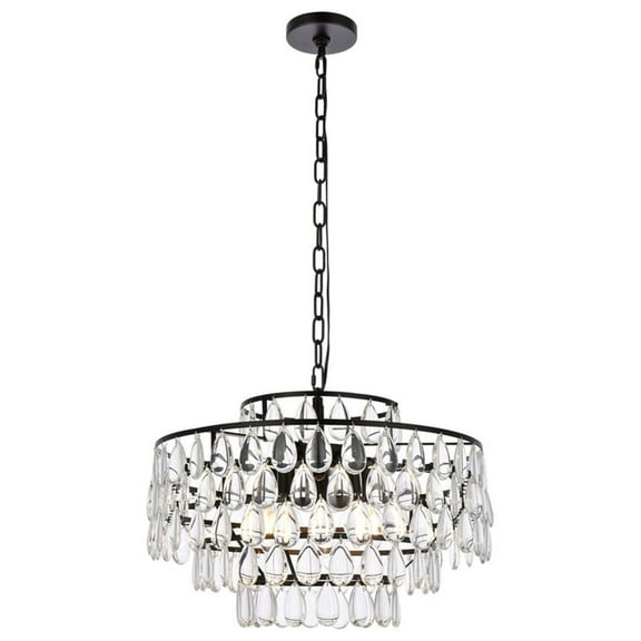 Mila 20 inch pendant in black