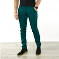 thumbnail image 2 of iOPQO Men's Pants Male Casual Business Solid Slim Pants Zipper Fly Pocket Cropped Pencil Pant Trouserscargo Pants For Men Mens Pants, 2 of 5