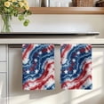 thumbnail image 7 of American Flag Tie-dye Kitchen Towels Set of 1, Blue Red Ombre Abstract Art Absorbent Dish Towels for Kitchen, Microfiber Hand Towel, Quick Drying Tea Towel for Cleaning Decorative Dishcloths, 7 of 7