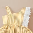 thumbnail image 6 of Baby Girl Dress 18 Months Baby Girls Stripe 24 Months Baby Girls One Shoulder Dress 1Pcs Dress,Yellow, 6 of 7