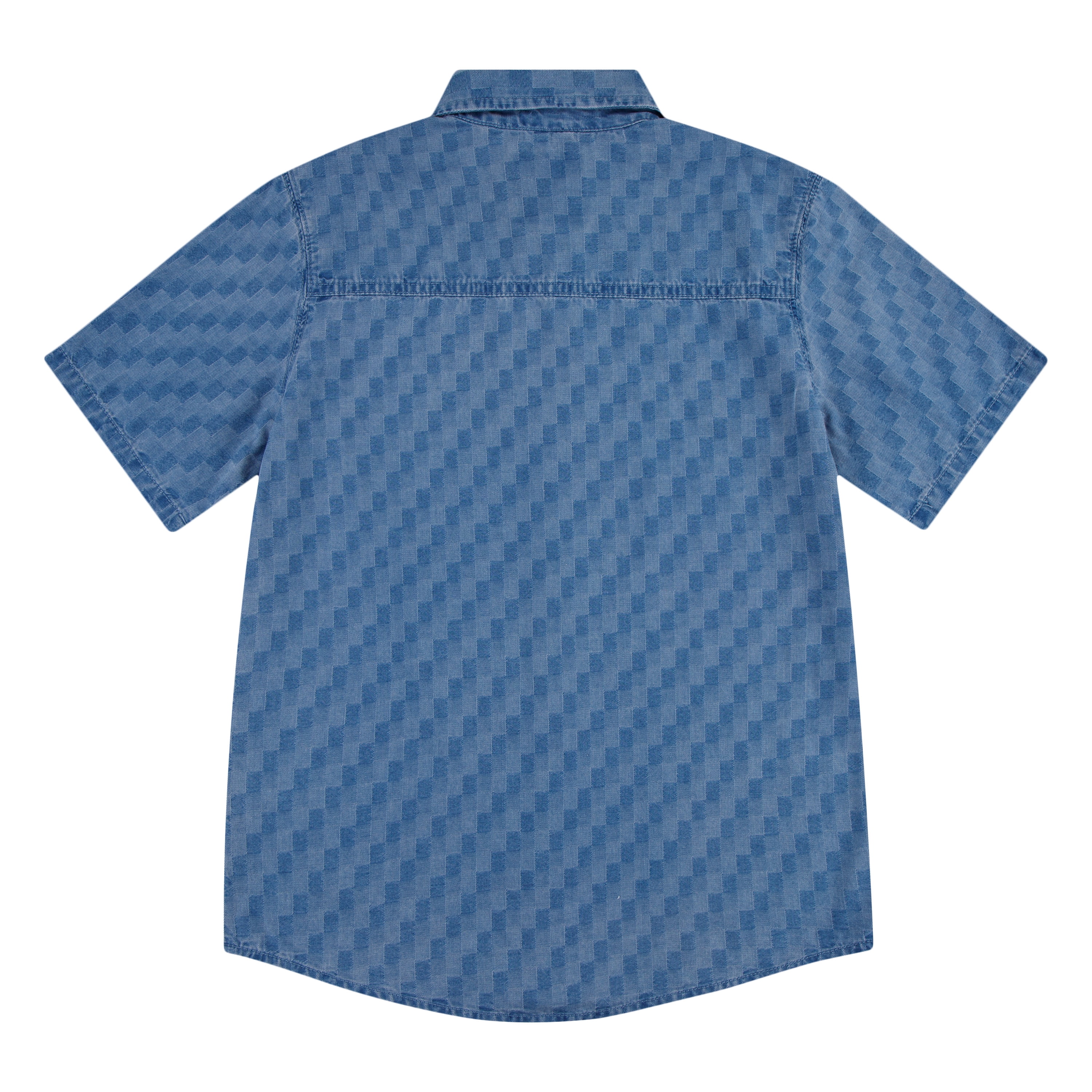 Levi's Boys' Checked Denim Button Up Shirt with Short Sleeves, Sizes 4-20