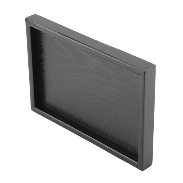 Plateau De Service Bois Paulownia Carré Noir 30x30 Cm – Plateau Thé/Café Élégant, Bords Surélevés, Décoratif & Pratique Cuisine Maison