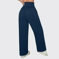 thumbnail image 4 of qucoqpe Women's Wide Leg Yoga Pants Casual Loose High Waist Sweatpants Stretch Lounge Bottom with Pockets, 4 of 5